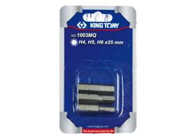 KING TONY 1003MQ - JUEGO DE PUNTAS HEXAGONALES (4,5,6MM) - 3 PIEZAS