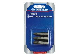 KING TONY 1003ZQ - JUEGO DE PUNTAS POZIDRIV®(Nº1,2,3) - 3 PIEZAS