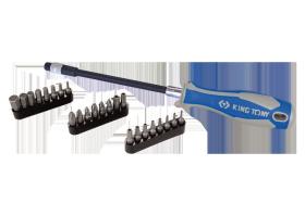 KING TONY 1025CQ - DESTORNILLADOR FLEXIBLE CON PORTA PUNTAS MAGNéTICO 1/4' + P