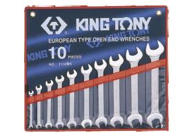KING TONY 1110SR - ESTUCHE DE 10 LLAVES FIJAS PULGADAS