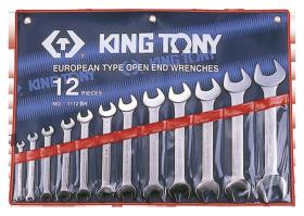 KING TONY 1112SR - ESTUCHE DE 12 LLAVES FIJAS PULGADAS 1/4'X5/16' - 1-1/8'X1