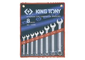KING TONY 1208MR - ESTUCHE DE LLAVES COMBINADAS 10-22MM - 8 PZAS