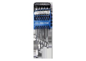KING TONY 12112MRS02 - JUEGO LLAVES COMBINADAS CON CARRACA SOBRE RACK - 12 PIEZAS