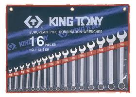 KING TONY 1216SR - ESTUCHE DE LLAVES COMBINADAS 1/4'-1-1/4' - 16 PZAS
