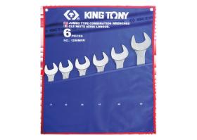 KING TONY 1296MRN - ESTUCHE DE LLAVES COMBINADAS 34-50MM - 6 PZAS