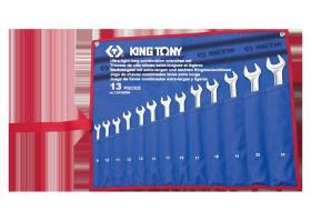 KING TONY 12A3MRN - ESTUCHE DE LLAVES COMBINADAS LARGAS ULTRA LIGERAS - 13 PIEZA