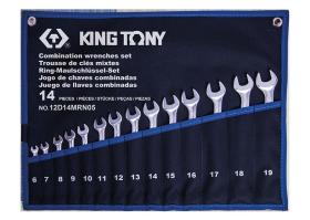 KING TONY 12D14MRN05 - ESTUCHE DE LLAVES COMBINADAS ULTRA LIGERAS 6-19MM - 14 PZAS
