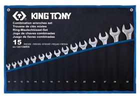 KING TONY 12D15MRN - ESTUCHE DE LLAVES COMBINADAS ULTRA LIGERAS - 15 PIEZAS