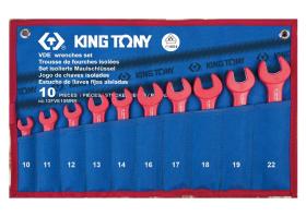 KING TONY 12FVE10MRN - ESTUCHE DE LLAVES FIJAS AISLADAS 10PZS(10.11.12.13.14.16.17.