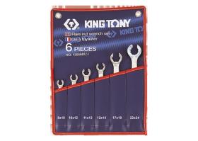 KING TONY 1306MR01 - ESTUCHE DE LLAVES PARA RACORES 8X10-22X24 - 6 PZAS