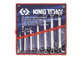 KING TONY 1707SR - ESTUCHE DE 6 LLAVES DE ESTRELLA EN PULGADAS 1/4'X5/16'-1-1