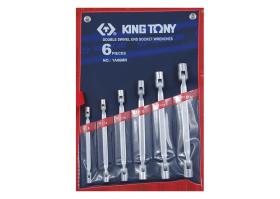 KING TONY 1A06MR - JUEGO DE LLAVES DE VASO ARTICULADAS - 6 PZAS