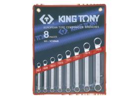 KING TONY 1C08MR - JUEGO DE LLAVES DE ESTRELLA PLANAS - 8 PZAS