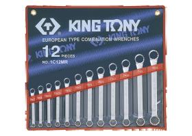 KING TONY 1C12MR - JUEGO DE LLAVES DE ESTRELLA PLANAS - 12 PZAS