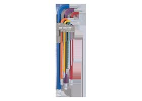 KING TONY 20109MW - JUEGO LLAVES ALLEN (COLORES) EXTRA LARGAS BALL POINT 1.5-10M
