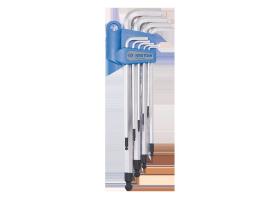 KING TONY 201B09MR - JUEGO LLAVES ALLEN EXTRA LARGAS BALL POINT 1.5-10MM - 9 PZAS