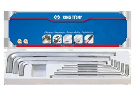 KING TONY 20208MR01 - JUEGO LLAVES ALLEN EXTRA LARGAS 3-14MM - 8 PZAS