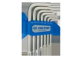 KING TONY 20407PR - JUEGO LLAVES RESISTORX T10-T40 - 7PZAS