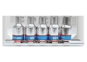 KING TONY 2105PR - JUEGO DE 5 VASOS TORX E4 - E5 - E6 - E7 - E8
