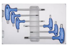 KING TONY 22306TR - JUEGO DE LLAVES TORX CON MANGO EN L T10-T40