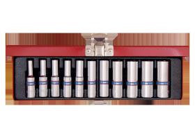KING TONY 2511MR - COFRE VASOS LARGOS 1/4' - 10 PZAS