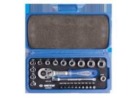 KING TONY 2525MRE - CAJA CON CARRACA Y PUNTAS 1/4'