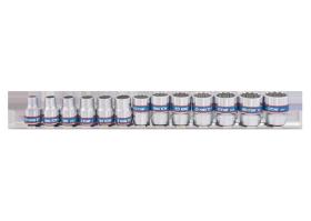 KING TONY 3013MR - JUEGO VASOS 3/8' BI-HEXAGONALES 7-19MM - 13 PZAS