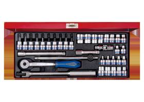 KING TONY 3034MR01 - COFRE 3/8' BI-HEXAGONALES - 34 PZAS