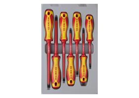 KING TONY 30617MR - JUEGO DE 7 DESTORNILLADORES ELECTRICISTA 1000V PHILLIPS Y PL