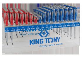 KING TONY 31416MR - EXPOSITOR DESTORNILLADORES PHILLIPS Y RANURADOS - 96PZAS