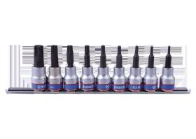 KING TONY 3149PR8 - JUEGO DE VASOS CON PUNTA RESISTORX® PLUS - 9 PIEZAS