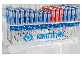 KING TONY 31516MR - EXPOSITOR DESTORNILLADORES TORX, PHILLIPS Y RANURADOS - 96 P