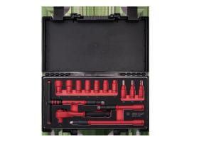 KING TONY 35VE01MRV - COFRE DE VASOS Y ACCESSORIOS AISLADOS 3/8' - 14 PIEZAS