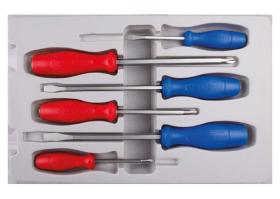 KING TONY 36206MR - JUEGO DE 6 DESTORNILLADORES RANURADOS Y PHILLIPS® MANGO PP