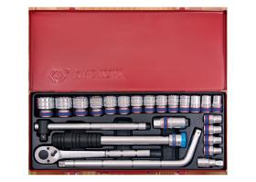 KING TONY 4033MR - COFRE VASOS 1/2' BI-HEXAGONALES - 24 PZAS