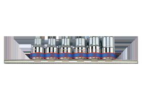 KING TONY 4106PR - JUEGO DE VASOS 1/2' TORX E10-E20 SOBRE RAIL - 6PZAS