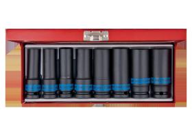 KING TONY 4410MP - COFRE VASOS DE IMPACTO LARGOS 1/2' - 8PZAS