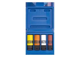 KING TONY 44904MP - JUEGO VASOS DE IMPACTO 1/2' 15-17-21-22MM LLANTA ALUM - 4 P