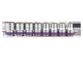 KING TONY 4510MR - VASOS 1/2' HEXAGONALES SOBRE RAIL 10-22MM