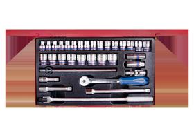 KING TONY 4534MR03 - COFRE VASOS 1/2' - 33PZAS