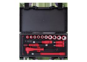 KING TONY 45VE01MRV - COFRE DE VASOS Y ACCESSORIOS AISLADOS 1/2' - 16 PIEZAS