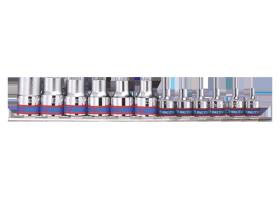 KING TONY 7113PR - JUEGO VASOS 3/8' Y 1/2' TORX E4-E20 - 12PZAS