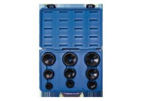 KING TONY 7K09MP01 - JUEGO DE 9 VASOS PARA TUERCAS CON MUESCAS LATERALES 'PIVOTE