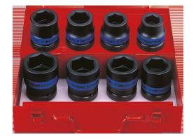 KING TONY 8410MP - COFRE VASOS DE IMPACTO 1' HEXAGONALES - 8 PZAS