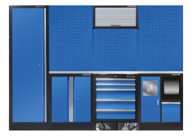 KING TONY 87D11AKBTS - MOBILIARIO DE TALLER 3 MUEBLES AZUL 'ACERO INOXIDABLE'