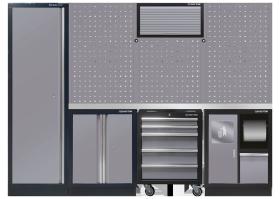 KING TONY 87D11AKGTS - MOBILIARIO DE TALLER 3 MUEBLES GRIS 'ACERO INOXIDABLE'