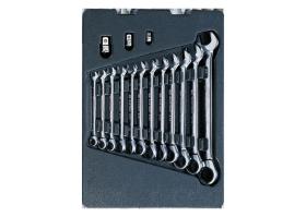 KING TONY 9102A15MR - TERMOFORMADO CARRO LLAVES COMBI CON CARRACA REVERSIBLE 15 PZ