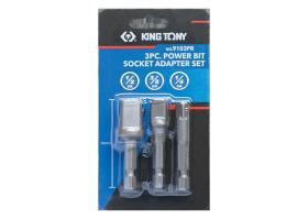 KING TONY 9103PR - JUEGO DE ADAPTADORES PARA VASOS 1/4' 1/2' 3/8' - 3 PIEZAS