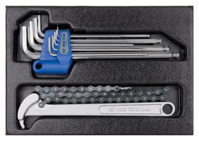 KING TONY 920110MR - TERMOFORMADO LLAVE CADENA Y LLAVES ALLEN 10 PZAS