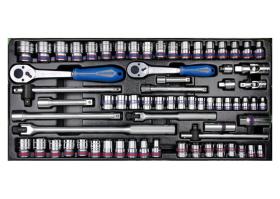 KING TONY 97069CR - TERMOFORMADO 69 PIEZAS EN PULGADAS Y MM PARA COFRE
